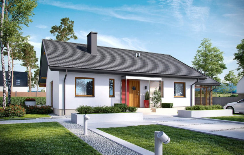 107 m2 új építésű tégla családi ház Katonatelep aszfaltos utcájában