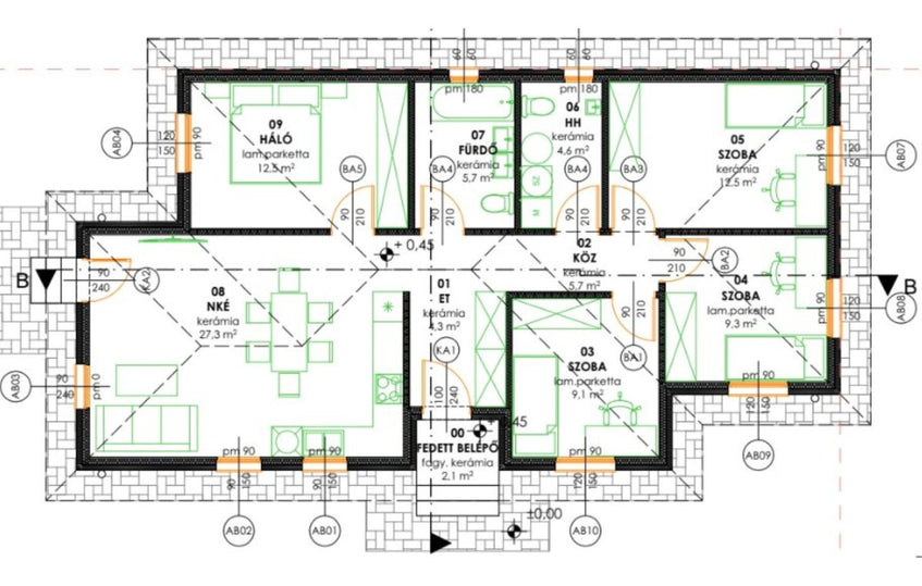 Kerekegyházán, 1080nm-es telken új, négyszobás téglaépítésű családi ház eladó!