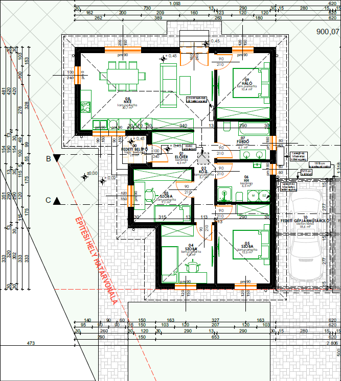 Kecskemét eladó családi ház 4 szobás: 105 millió Ft